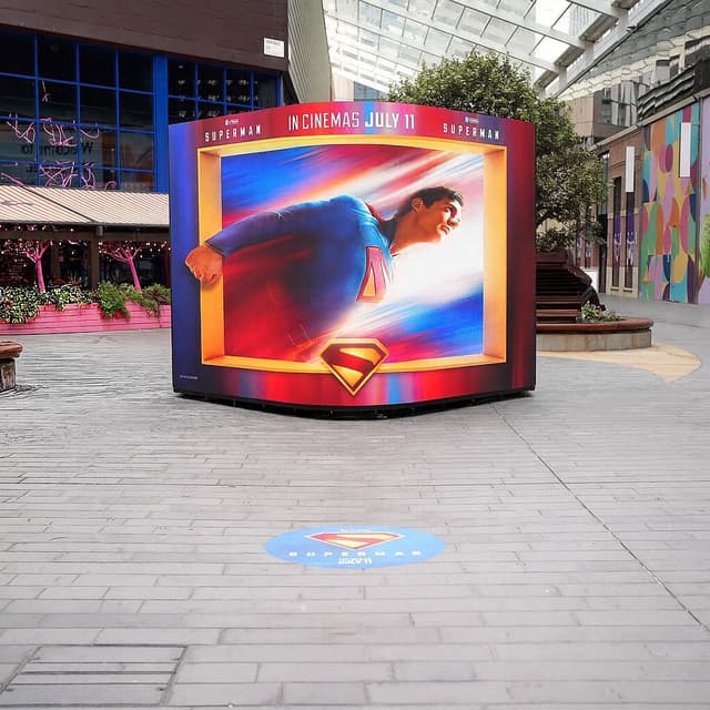 Superman Takes Flight with LED Studios Stunning New 3D Showcase at Westfield